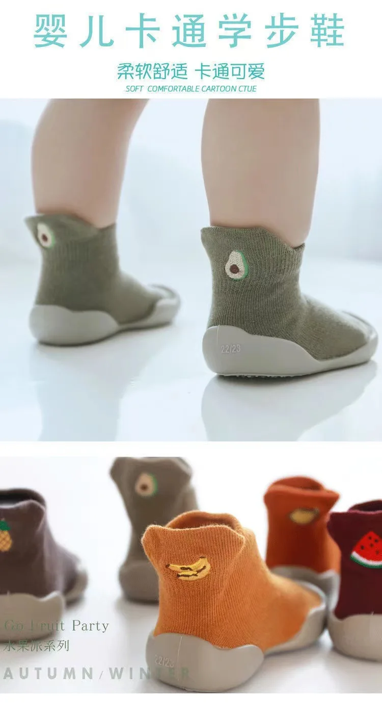 2024 Baby-Sockenschuhe, Farblich Abgestimmte Niedliche Kinderschuhe für Jungen, Weichsohlige Bodensocken-Schuhe für Kleinkinder, Mädchen-Lauflernschuhe – Detail 16