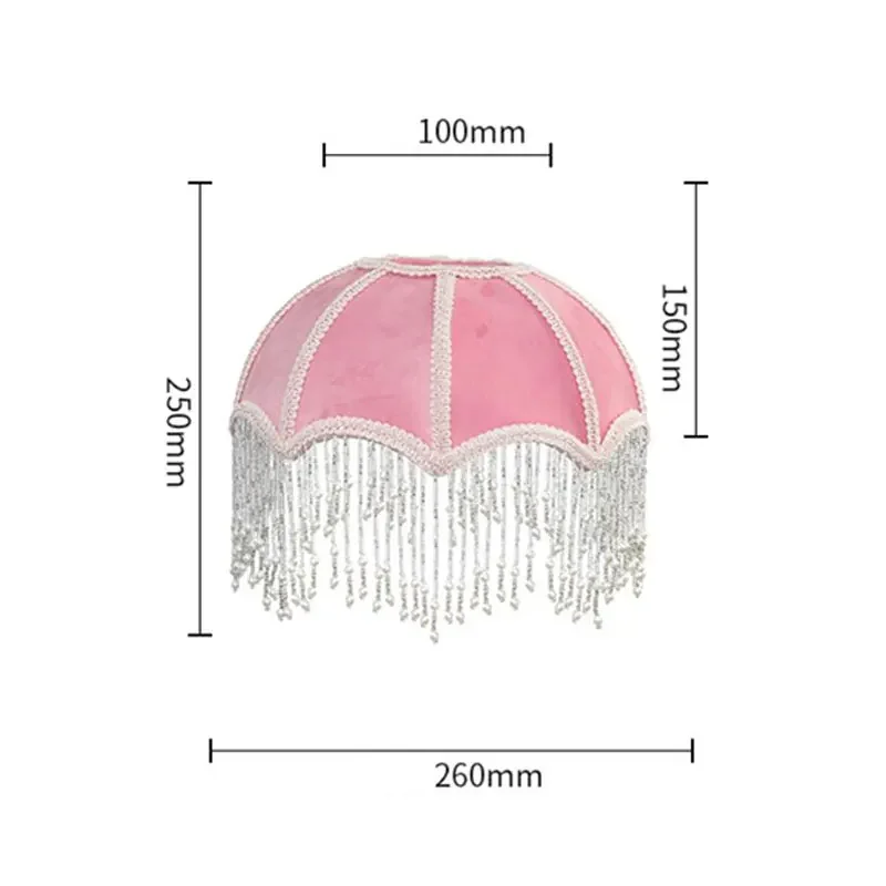 Housoutil Paralume In Lino Rosa A Forma Di Tamburo 17x17x13 Cm Per Lampade Da Tavolo, Lampadari E Pareti - Copertura In Tessuto Con Telaio In Ferro