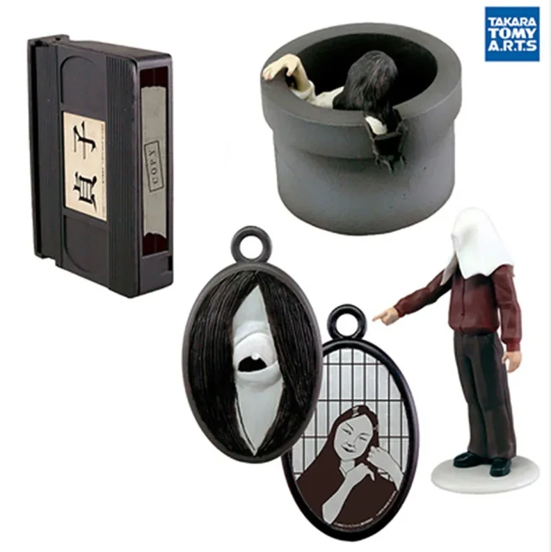 Takara Tomy Genuine Gashapon Toys L'Anello Yamamura Sadako Action Figure Desktop Stationery Scene Knick-Knack Pendant Toys
