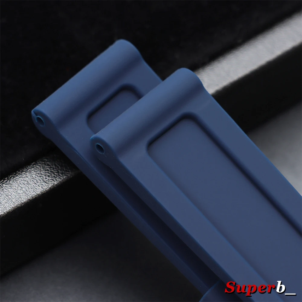 Premium Stitching Sports Silicone Watch Bands - Soft, Comfortable Rubber Strap in Blue, Black, and Brown