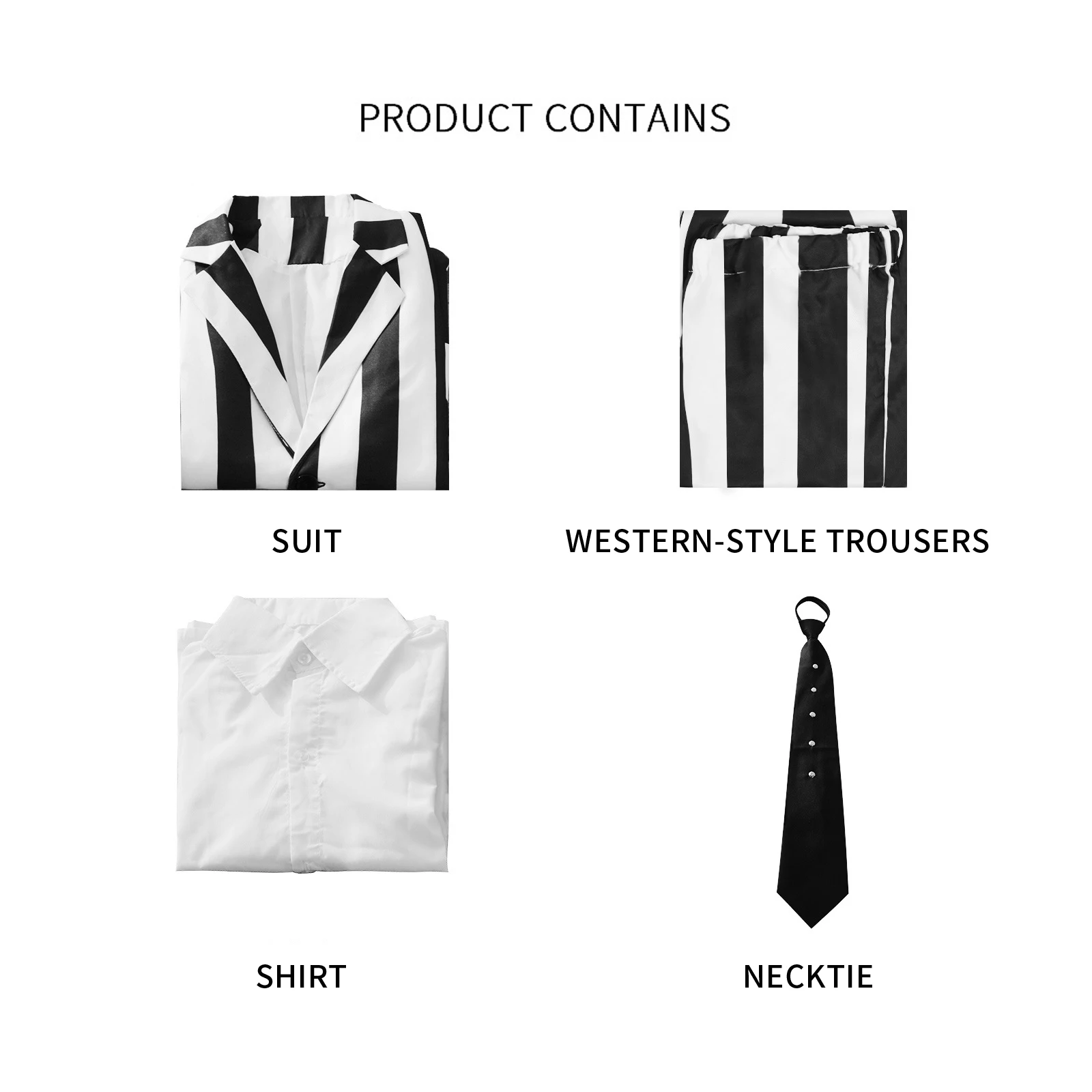 Cosplay Costume Beetle Juice Infernal Master For Halloween Performance