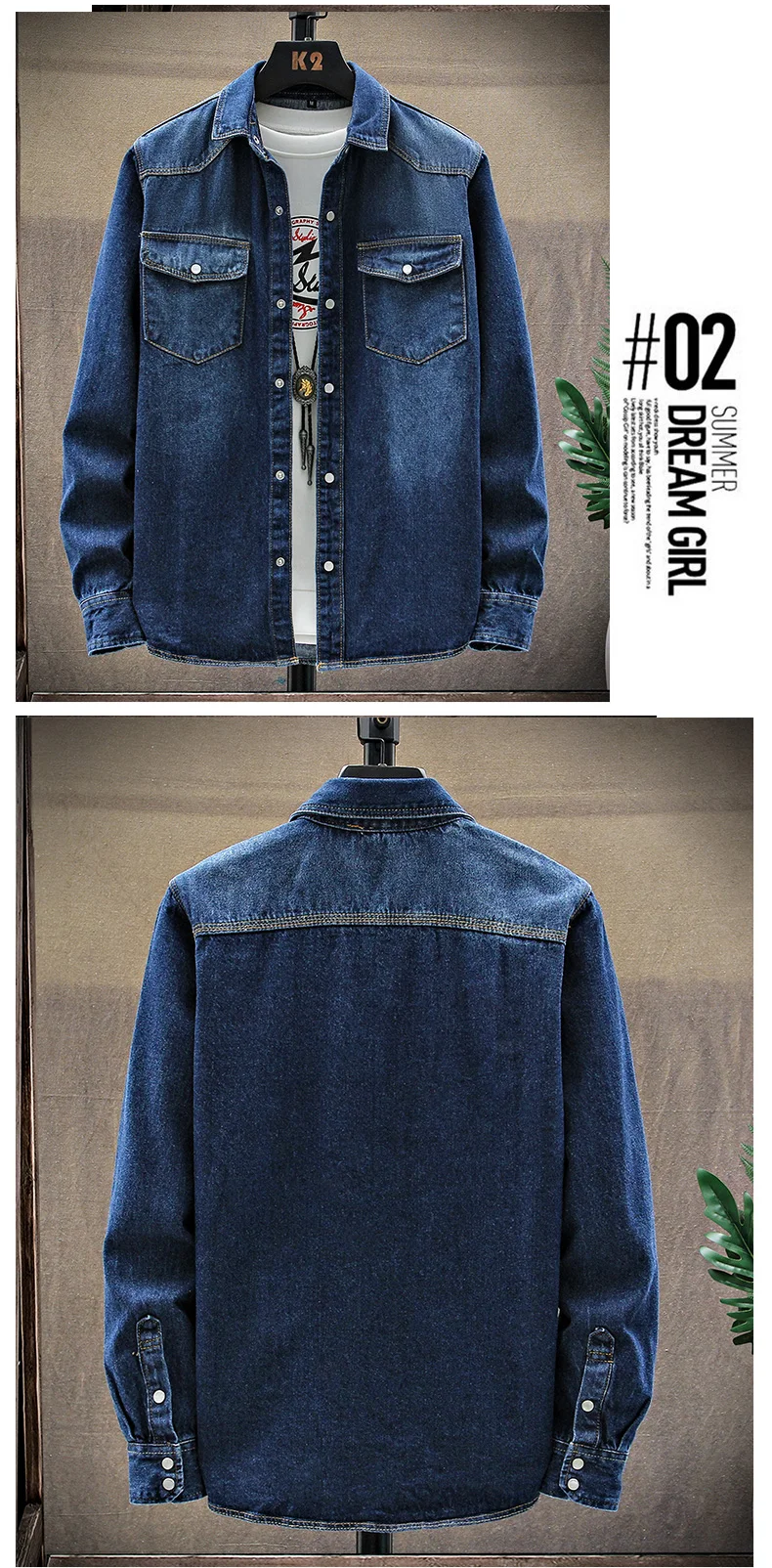 Premium Cotton Denim Shirt Detail