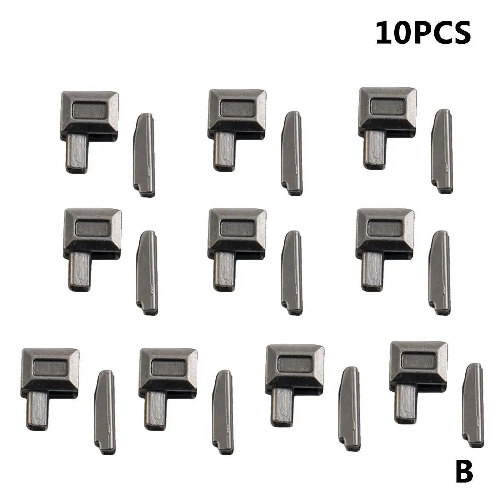 10 Sets Zinklegierung Reparatur Reißverschluss Stopper Schwarz/Silber/Gold Offenes Ende Reißverschluss Stopper DIY Nähen Reißverschluss Zubehör für Kleidung – Detail 6