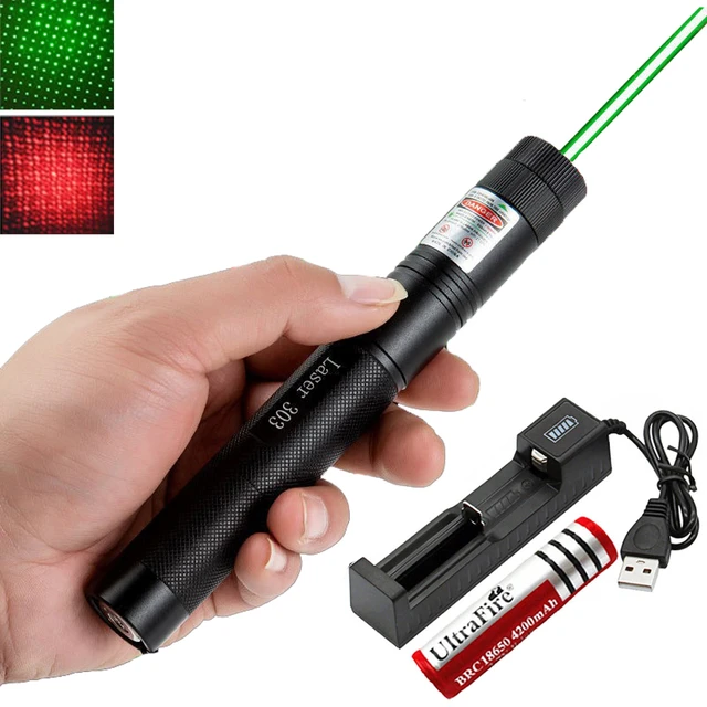 High Power Burning Laser Pointer Flashlight, Long Range Adjustable