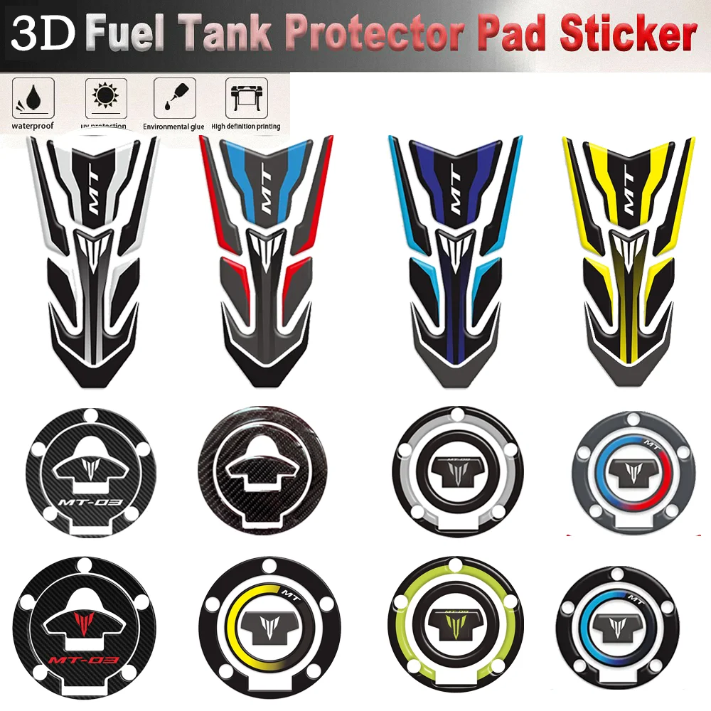 

For Yamaha MT YZF Tank Pad Covers Stickers Motorcycle MT10 MT09 MT07 MT03 R3 R15 R25 03 07 09 10 R1 R6 FZ6 FZ8 FZ1 XJ6 FJR 1300