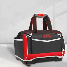 

black canvas tool bag portable mens shoulder Professional tool bag storage electrician Work bolsa herramientas Toolbox HX50NU