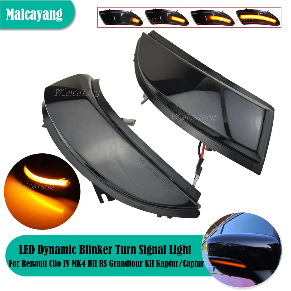2Pcs Dynamic Blinker Led Indicatore Di Direzione Indicatore Sequenziale Per Renault Kaptur Captur J5 H5 Clio Iv Mk4 4 Lupecia Grandtour