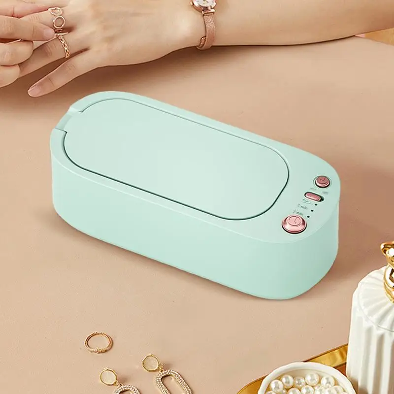 Jewelry Cleaner Machine Portable Jewelry And Glasses Cleaner Portable Glasses Cleaner With 3-Speed Timing Mode For Necklaces 2