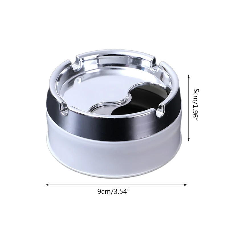 Stainless Steel Round Windproof Ashtray with Rotating Lid Smoking Accessory, Silicone Ashtray, Air Purifier Ashtray, Wood Ashtray, Cigarettes Ashtray, Portable Ashtray, Metal Ashtray, Ceramic Ashtray