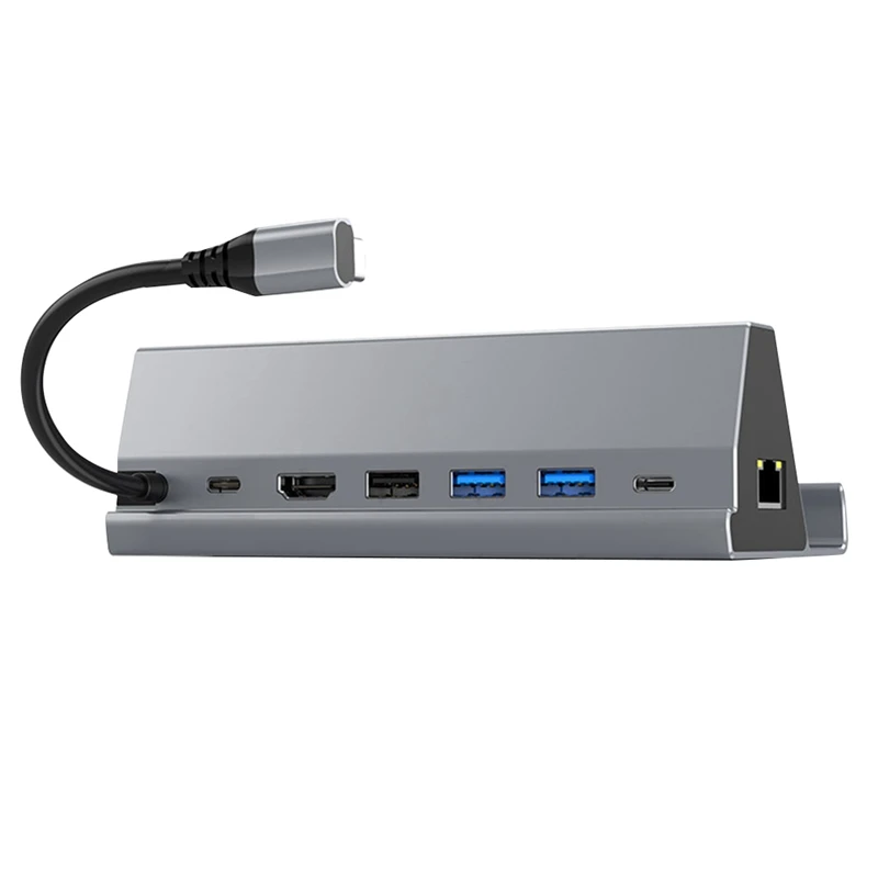 

FULL-For Steam Deck Dock Station TV Base Stand Hub Docking USB C To RJ45 Ethernet -Compatible USB3.0 For Steamdeck