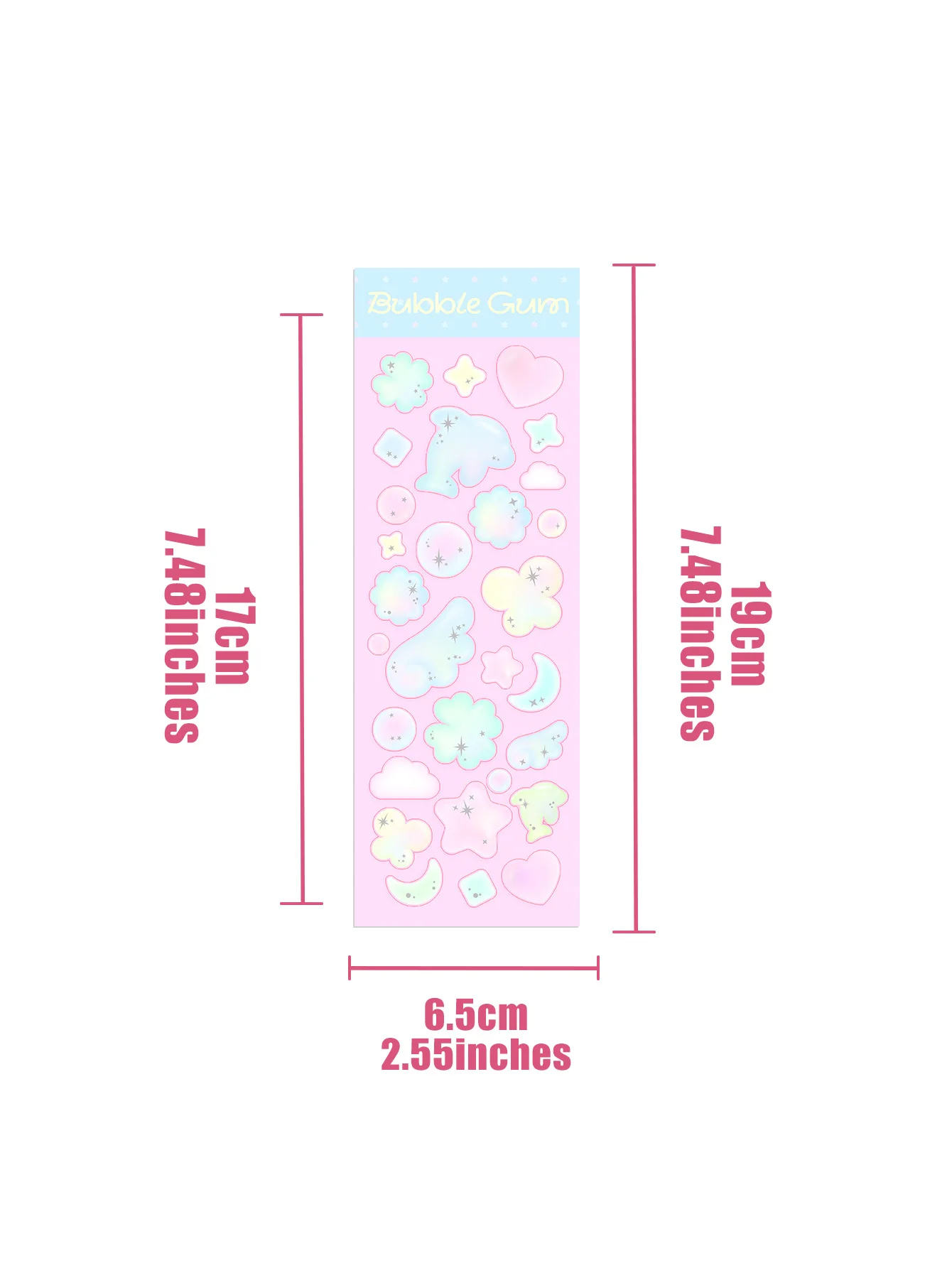 WAKAWAKA Hot Silver Bubble Stickers Scrapbook Stickers Cute Guka Card Decor Deco Stickers Journal Embellishments