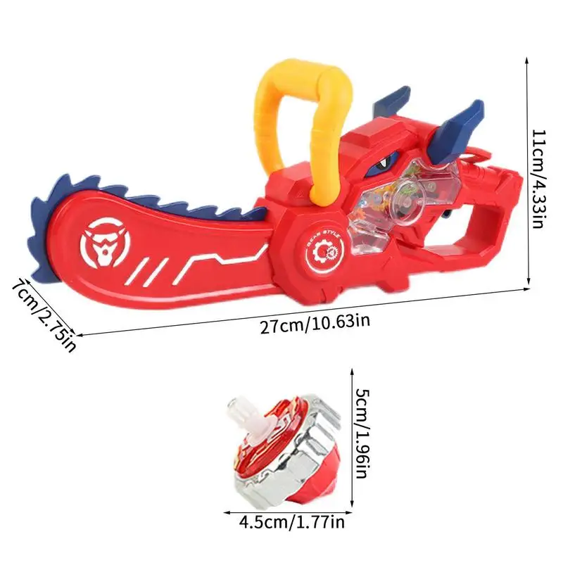New Chainsaw Shaped Spinning Top Toys With Music And Flashing Luminous Light Battling Game Christmas Party Favor For Kid