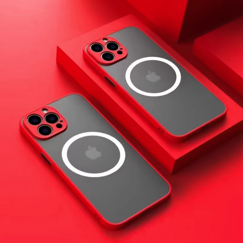 Universal Magnetic Wireless Charging Matte Phone Case Cover