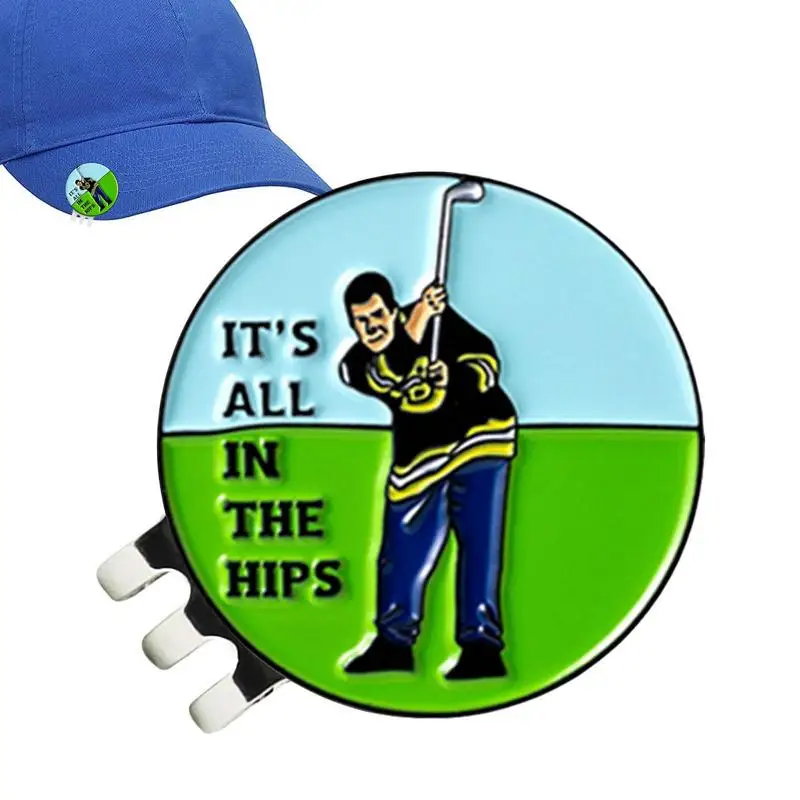 Meme Funny Golf Marker Magnetic Golf Hat Clip Ball Mark Dark Humor Caps Decor