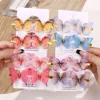 4/6Pcs Colorful Butterfly Hairpins Girl Hair Clips Barrettes Women Sweet Hair Ornament Rainbow Headwear Fashion Hair Accessories 1