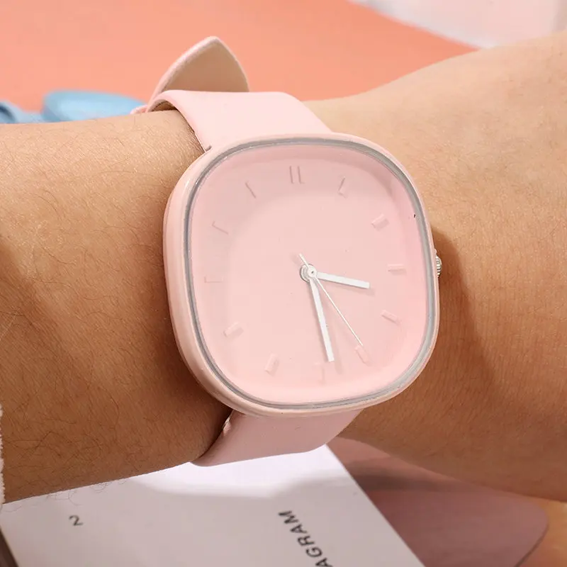 New Arrived Simple Square Watch Women Quartz Leather Strap Fashion Wristwatch Ladies Macaron Female Waterproof Clock 3