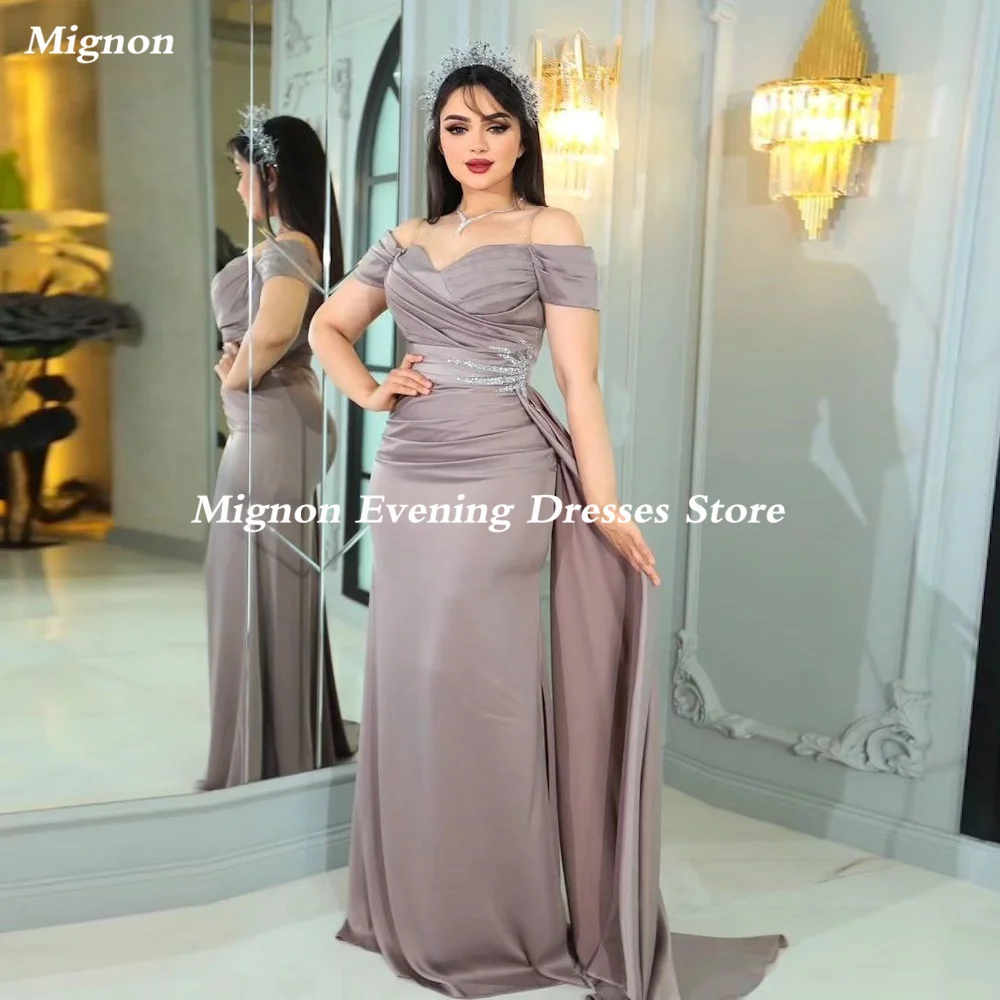 

Mignon Satin A-line Sweetheart Sequins Ruffle Populer Prom Gown Floor-length Formal Elegant Evening Party Dress for Women 2023