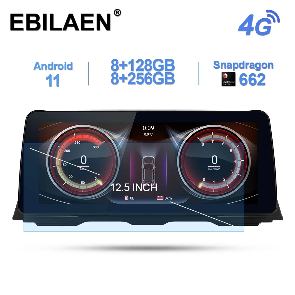 

EBILAEN Android 11.0 Car Multimedia Player For BMW 5 Series F10 F11 2011-2016 CIC NBT Autoradio Navigation 520i 12.5'' Headunit