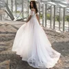 Plus Size Wedding Dress Slimming Lace Flower Off-Shoulder For Heavy Women Smooths Your Silhouette 3