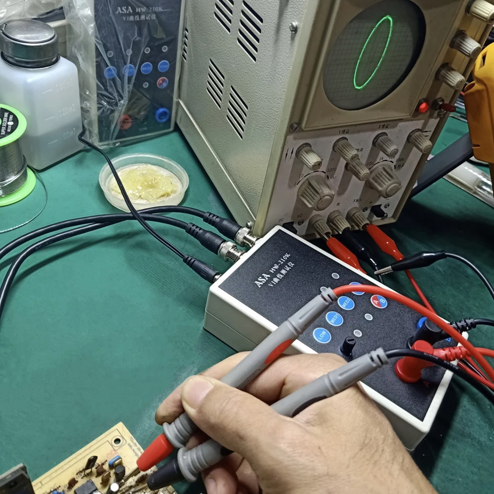 HW-210K Handheld Dual-channel VI Curve Tester Circuit Board Online Detection ASA Tester 4 Gear Frequency Alternating Speed digital multimeter tester frequency counter tester