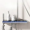 Bathroom Drizzle System Set Space Aluminum Shower System,LED display Matte Gray Pressurized Shower Bath Shower Set Home 4