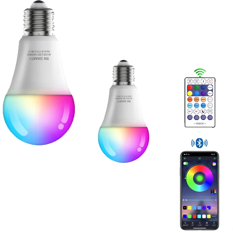 

Led Wifi Alexa Smart Led Light Bulb Google Tuya Rgb Smart Life App Wifi Light 9W Lamp E26 Home Smart Light