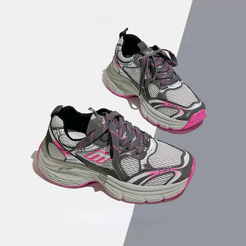 

Новинка Весна 2024, туфли Paris Dad, Женская цветная обувь на толстой подошве, увеличивающая рост, Спортивная и повседневная обувь для пар