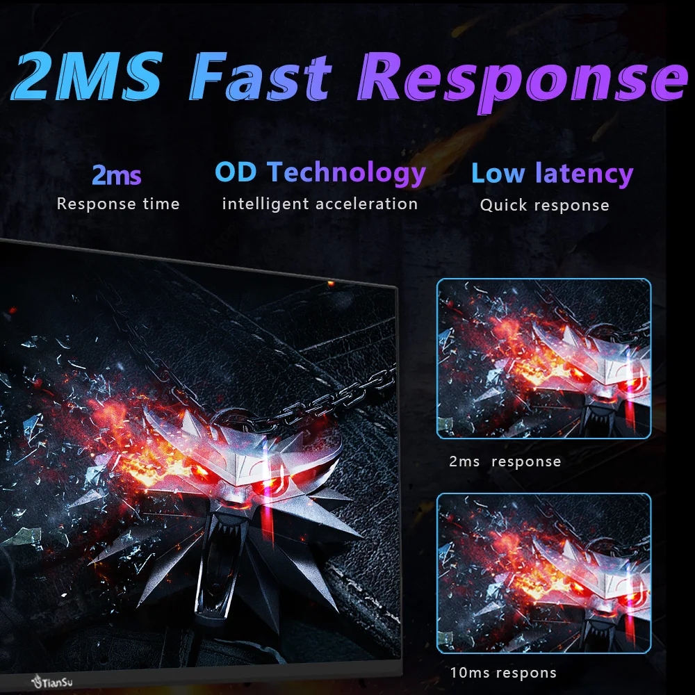 TIANSU-24/27 ġ , 75hz ǻ  Pc IPS FHD 1920*1080 ũž ÷  ̸ 144Hz 2ms HDMI VGA