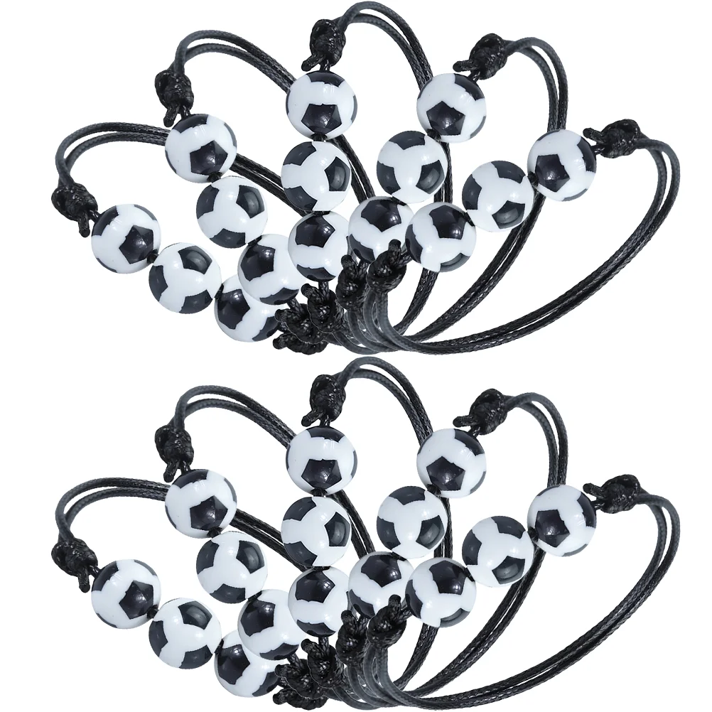 

10 Pcs Football Play Wristbands Bracelet Decorative Gift Compact Delicate Sports Themed Fitness