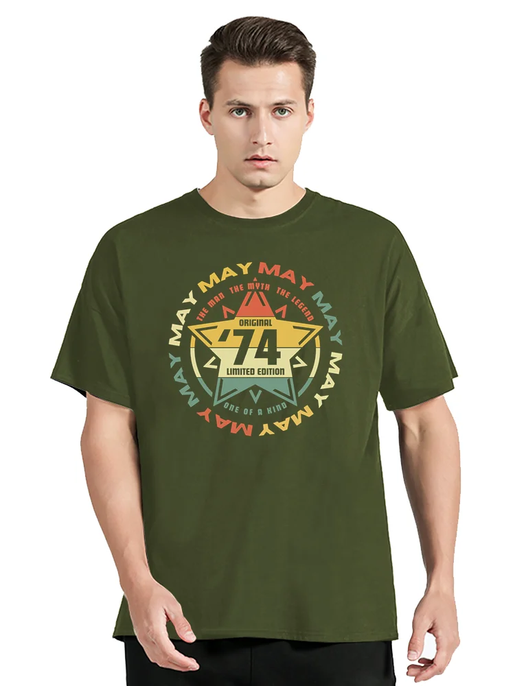 Geboren in Vintage 1974 limitierte Auflage Kassette T-Shirt Sommer mode lässige Herren bekleidung übergroße T-Shirt Tops Baumwolle T-Shirt – Detail 6