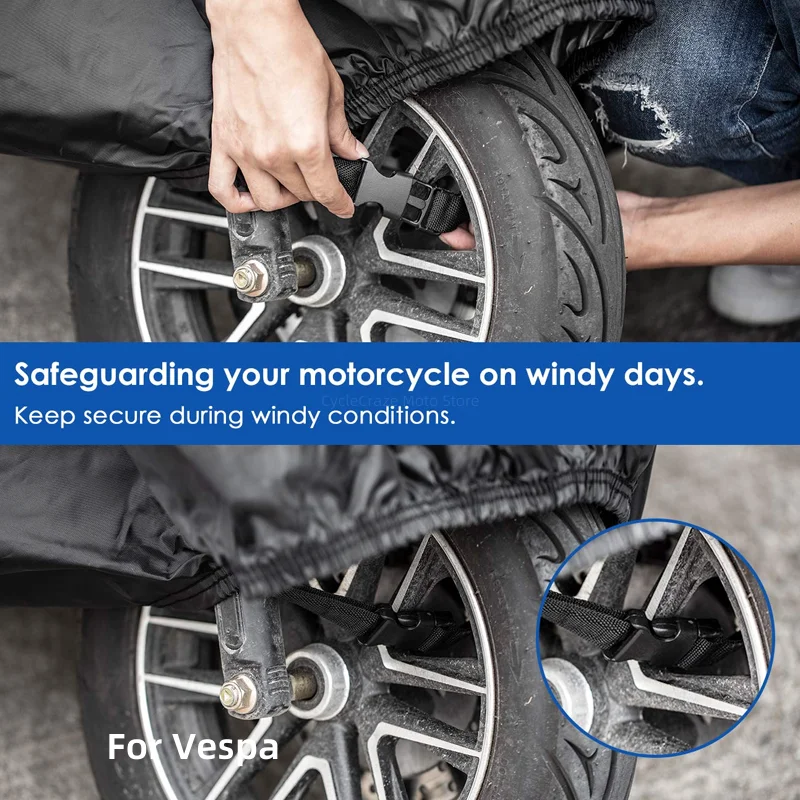 Motorcycle Cover Waterproof Outdoor Scooter UV Protector Dust Rain Cover motorcycle cover scooter cover For Vespa LX LXV Sprint GTS GTV 50 150 250 300 300ie