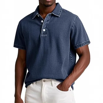 Nuova Polo da Uomo 2026 alla Moda, Tinta Unita, Stile Retrò, Manica Corta con Colletto