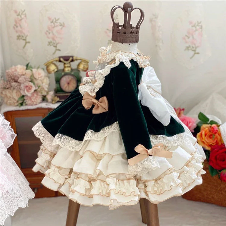 Lolita-Prinzessinnenkleid für Mädchen, Baby-Geburtstagskleid, wunderschöne und bezaubernde Schönheitswettbewerbskleider für Mädchen, Hochzeitskleid für Blumenmädchen – Detail 5