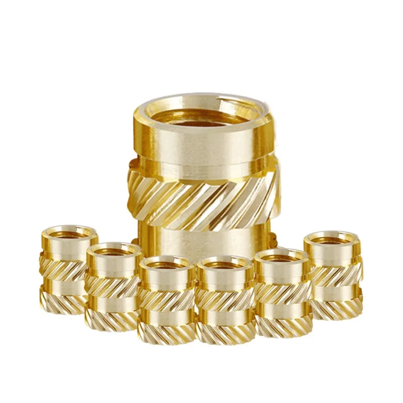 《Vollständige Spezifikation》 Heiße Muttern M3 M4 M5 M6 Heißschmelz-Injektionsformen 3D-Druck Messing Kupfer Einbettmuttern Gerändeltes Gewinde – Detail 8