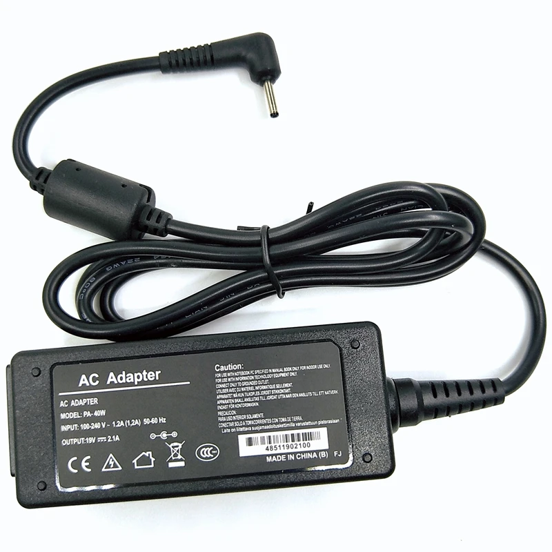 Laptop Charger AC Adapter 19V 2.1A 40W 2.5*0.7MM AC Laptop Charger Adapter For ASUS Eee 1001Px PC X101CH R051PX N17908 ADP-40PH