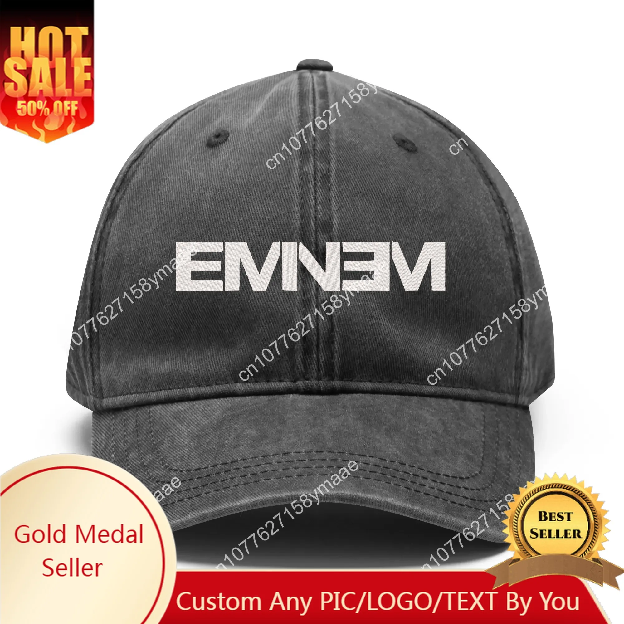 

Eminem Embroidery Hats Mens Womens Sports Baseball Hat Hip Hop Customized Made DIY Caps Personalized Text Cowboy Trucker Cap
