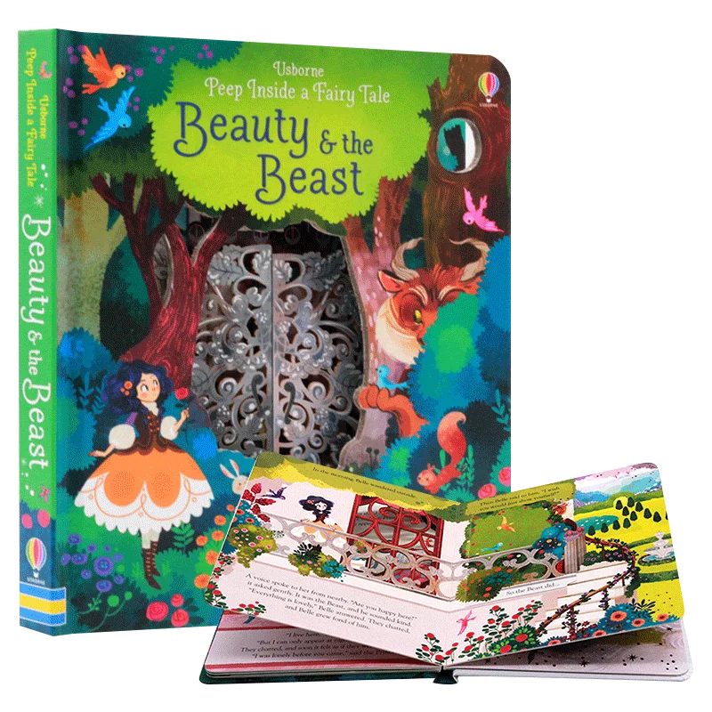 

Peep Inside a Fairy Tale Beauty and the Beast, Children's books aged 3 4 5 6, English picture book, 9781474920544