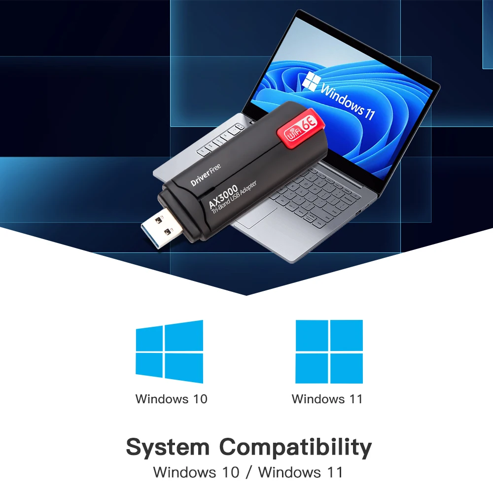 Фото WiFi-адаптер Wifi6E USB, 5400 Мбит/с, USB 3,0 №5