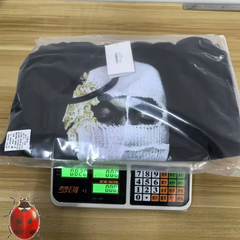 IH NOM UH NIT Close Eye Man Knit Masker Pearls Flower Print Hoodies Men Women High Quality Oversize Casual Cap Sweatshirt