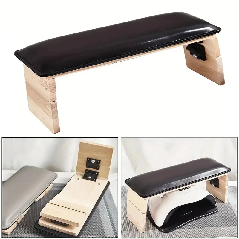 Double Folding Nail Arm Rest Nail Art Hand Pillow for Tech PU Leather Manicure Hand Rests Manicure Cushion Holder