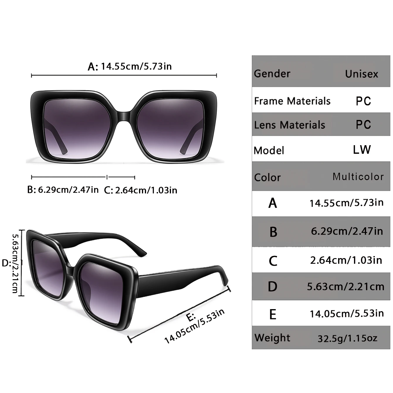 Trendy Cycling Glasses Casual Square Shades UV Protected