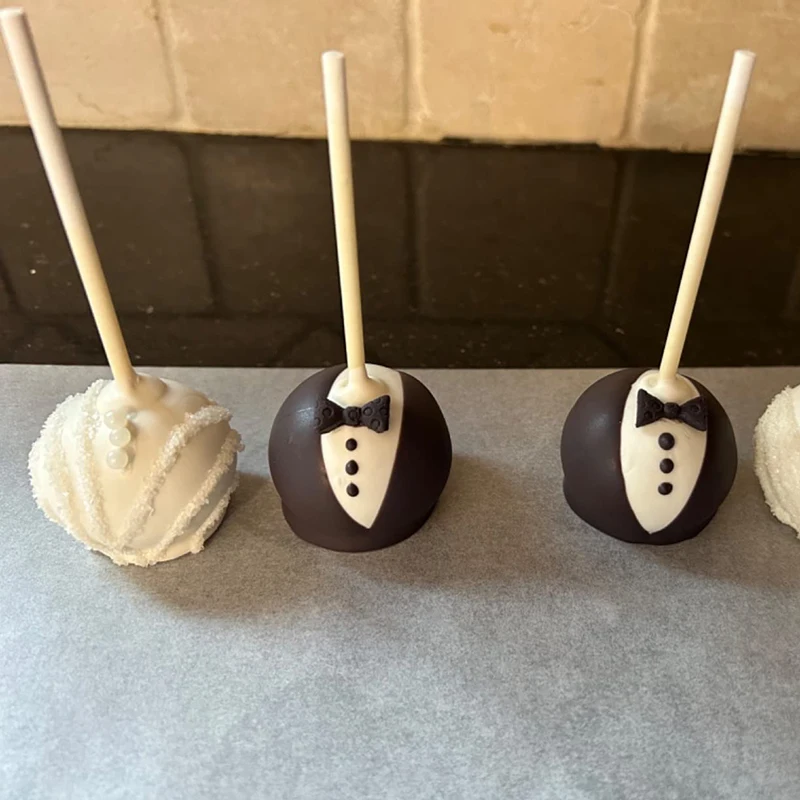 Mini-Fliegen, Schnurrbart, Bart, Krawatte, Fondantform, Ausstechformen, Vatertag, Süßigkeiten, Schokolade, Cupcake-Topper, Kuchen-Pop-Dekoration – Detail 9