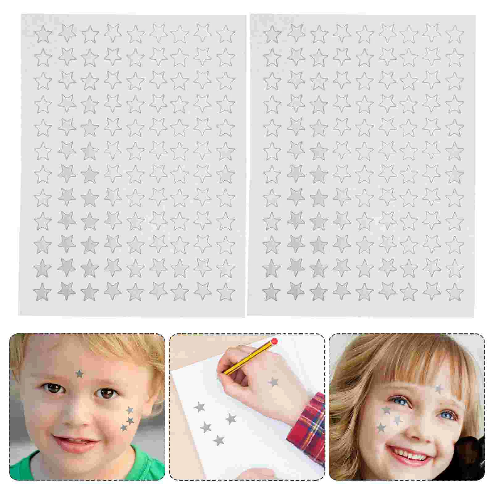 

10 Sheets Decorative Stickers Pentagram Shaped Stickers for Kindergarten Reward Stickers