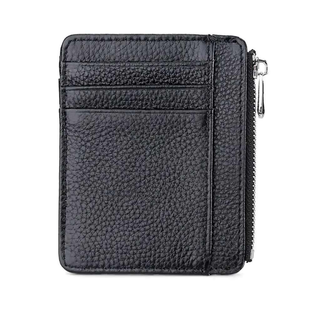 Premium Genuine Leather Card Holder - Sleek Multi-Card Slot Travel Organizer