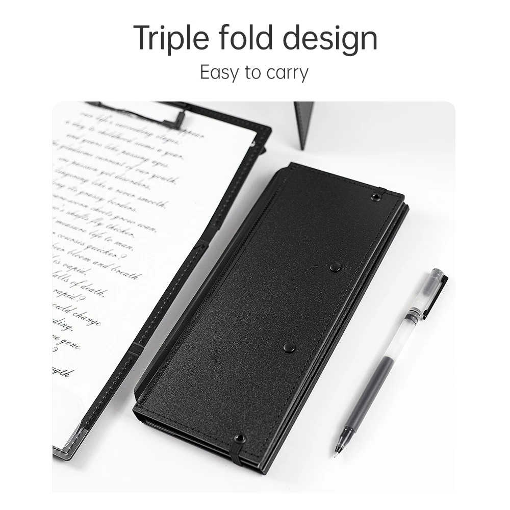 Nursing Clipboard Foldable Handheld Folders Portable Writing Board 3 Layers Secure Paper Grip for Ducuments for Doctors Students