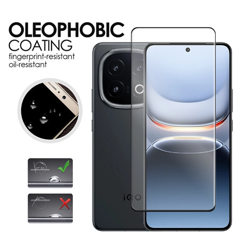6-in-1 Full Coverage Tempered Glass Screen Protector with Lens Film