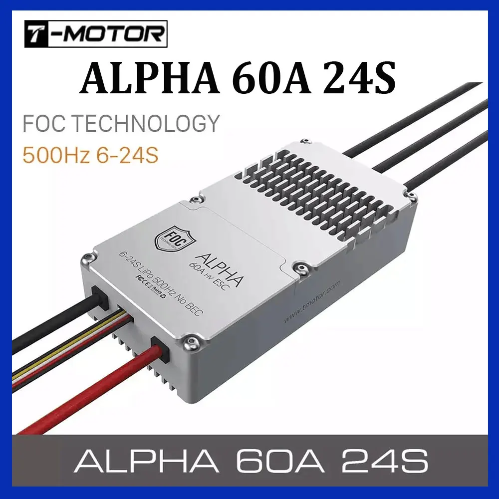 

Электронный регулятор скорости T-Motor ALPHA 60A 24S FOC ESC для Multirotor U12II KV60 U13II KV65, бесщеточный двигатель