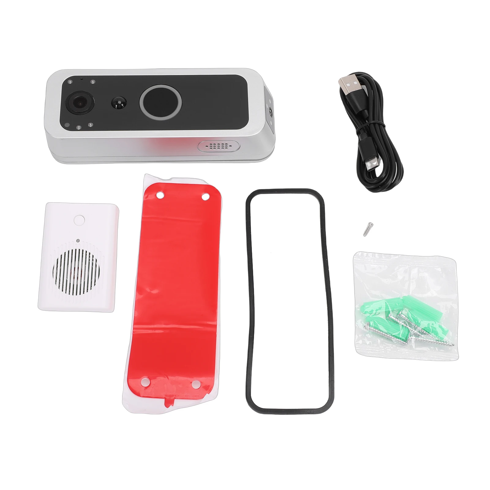 WiFi Video Doorbell 1080P Dual Lens Motion Detection 2 Way Talk IR Light IP65 Water Proof Smart Doorbell Camera for Home