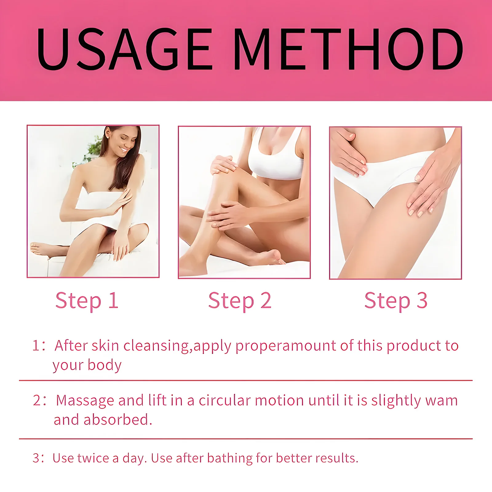 Inner Thigh Firming Cream  for Body Massage Elastic Skin Arm Leg Buttocks Lifts Body Cream Moisturizer 6