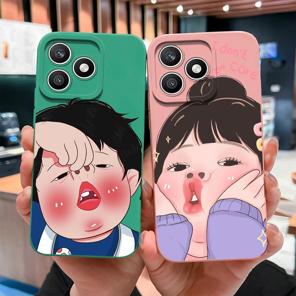 Green Cute Rabbit Pattern Silicone Case for For Honor X8D - Flexible, Anti-Drop with Full Camera Protection